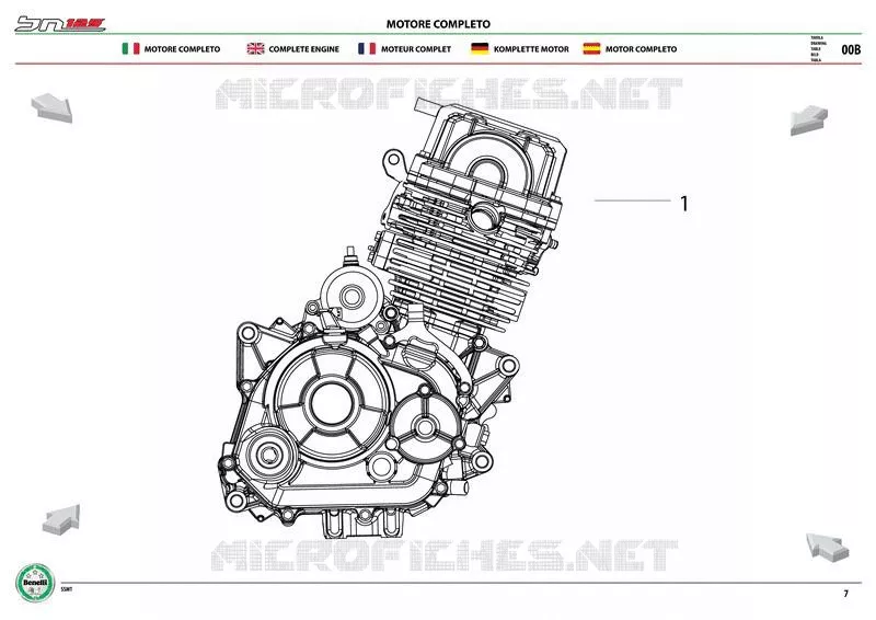 MOTEUR COMPLET Benelli moto 125 2018 BN 125 (E4) (L8-M0)  BN 125