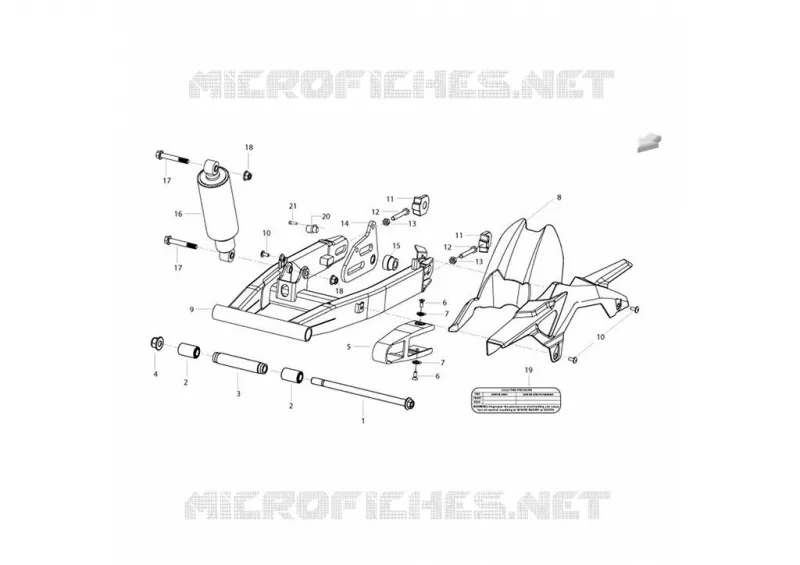 BRAS OSCILLANT Benelli moto 125 2022 BN 125 (M2)  BN 125