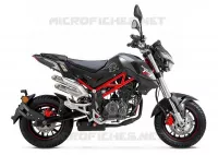 CADRE ROUGE / NOIR  125 benelli-moto 2017 TNT 125 ABS (L7-M0) 2