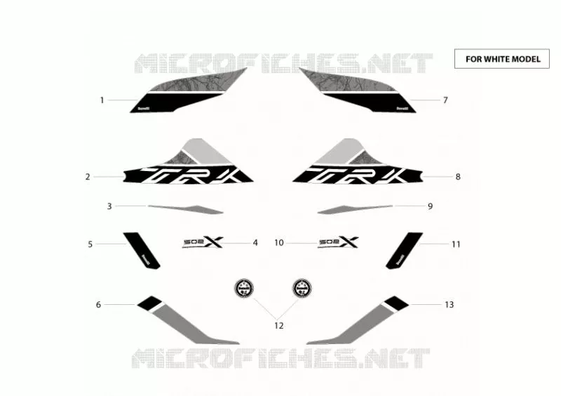 AUTOCOLLANTS Benelli moto 502 2020 TRK 502 X (E4) (M0)  TRK 502 X