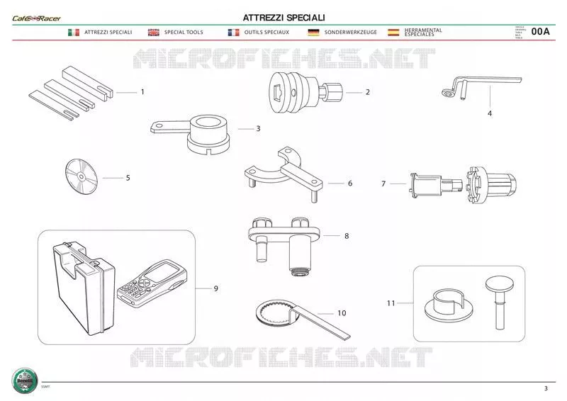 OUTILS Benelli moto 1130 2006 TNT 1130 CAFÉRACER (K6)  TNT 1130 CAFÉRACER