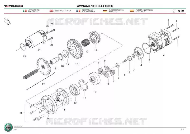 DEMARREUR ELECTRIQUE Benelli moto 1130 2007 TNT 1130 TITANIUM (K7)  TNT 1130 TITANIUM