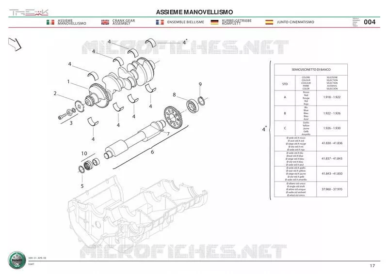 PIGNONS DE VILEBREQUIN Benelli moto 1130 2008 TRE 1130K (K8)  TRE 1130K 
